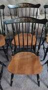 Hitchcock Black Chairs 4 Side and 2 Arm Chairs. (BIN $150.00)