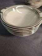 Smith& Taylor Platinum band China set- 24 bowls 6 plates