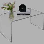 Rectangle Acrylic Coffee Table w/ Rounded Edges NIB