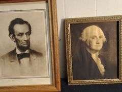 George Washington and Abe Lincoln prints