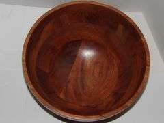 Large 12" Magnolia Wood Fruit Bowl