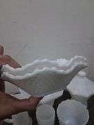 White glass assortment. 1b