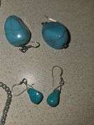 Turquoise and silver necklaces and earrings