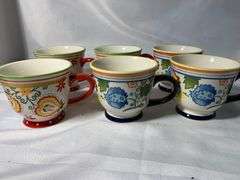Threshold Coffee Mug Carnigan Field Paisley Floral Stoneware Mug Tea Cup Footed