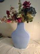 Vase with fake flowers 18 1/2"