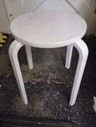 Wooden white stool