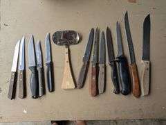 Twelve (12) Kitchen Knives and Cheese Slicer