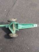 2 Vintage rubber trucks, canon and plastic tank