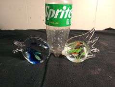 2 Fish paperweights