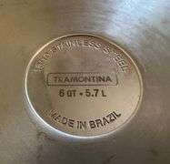 Tramontina 6 QT Stock Pot, 18/10 Stainless Steel with lid