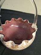 Vintage Murano glass basket