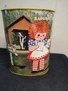 1973 Raggedy Ann and Andy trash can