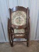 Folding wooden rocking chair