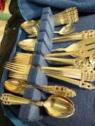 1847 Roger Bros. King Frederick silverware with case