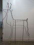 Jumbo Metal Reindeer Yard Art