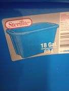 Sterilite 18gal tote with stuffed animals and TY Beanie babies