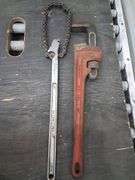 Chain and plumbing wrenches. 2b