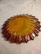 Vintage large amberina ashtray