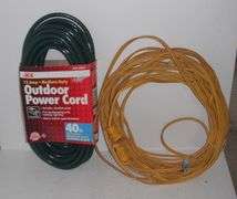 Brand New 40 ft 16ga. Extension Cord + older 50 ft Extension Cord