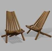 Set of 2 Melino Wooden Folding Chairs