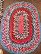 2 Rag rugs 46 1/2"×34" 48 1/2"×28"