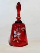 Fenton ruby red 40th Anniversary hand painted bell