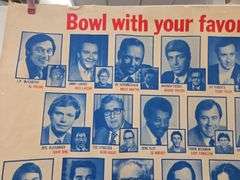 Vintage WJR Bowling Poster.