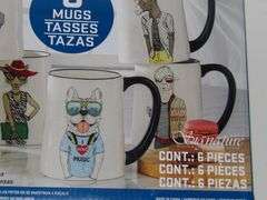 6 Large Cartoon Mugs (New in Box)
