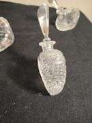 3 Vintage Astral Hand made crystal cut glass bottles made in Korea