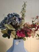 Vase with fake flowers 18 1/2"