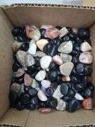 Small polished stones, includes agate, amethyst, and more. 2c