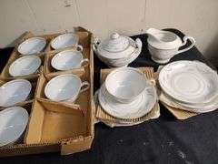 Royal Wheat Valmont China set 8 Cups 8 saucers creamer and sugar