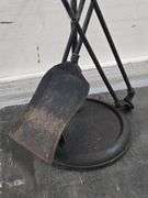 Cast Iron Fireplace Tools with Brass Knobs. 21A