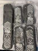 XXL Gray Double Tread Slip Stop Socks from Pillow Paws (Terrycloth) (6 Pairs)