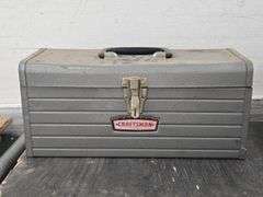 Vintage Craftsman Metal Toolbox & Contents. 5E
