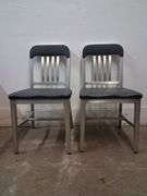 2 general fireproofing co. industrial style chairs