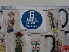 6 Large Cartoon Mugs (New in Box)