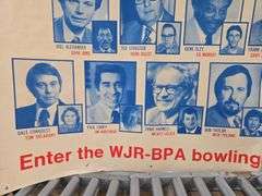 Vintage WJR Bowling Poster.