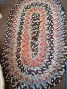 2 Rag rugs 46 1/2"×34" 48 1/2"×28"