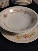 Homer Laughlin China 8 cups, 10 saucers, 5 berry bowls & 8 plates