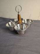Mid Century chafing dish and condiment tray