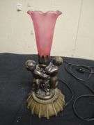 Vintage cherub base lamp