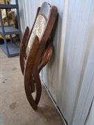 Folding wooden rocking chair