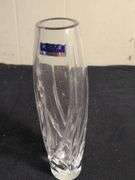 Signed vase & Waterford bud vase