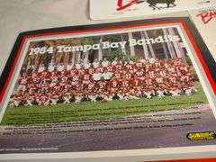 1982 Tampa Bay Bandits license plate and photograph