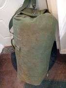 Vintage army bag and sleeping bag