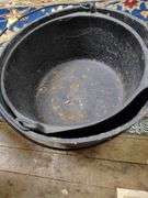 2 Black cast iron pots
