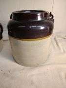 Antique 2 toned bean pot and vintage bean pot