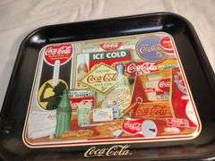 Coca-Cola tray and The Ladies Home Journal tray