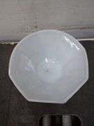 White glass assortment. 1b